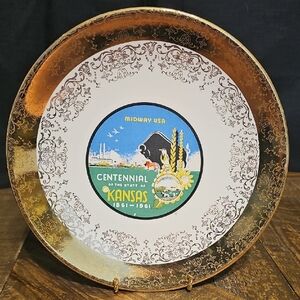 Kansas 1961 Centennial Decorative Plate